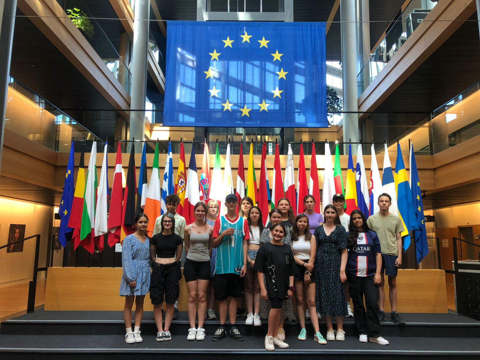 Die Schüler im europäischen Parlament